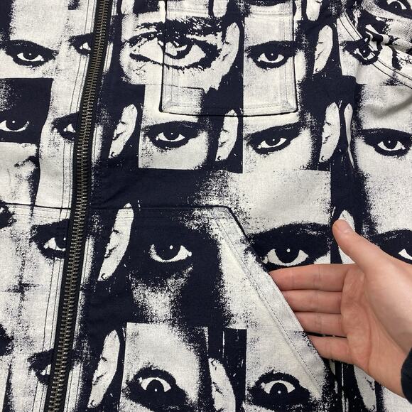 Levi's Skateboarding Garage Jacket X Roemello Ugale Eye Print L Black White NWT - Picture 8 of 14